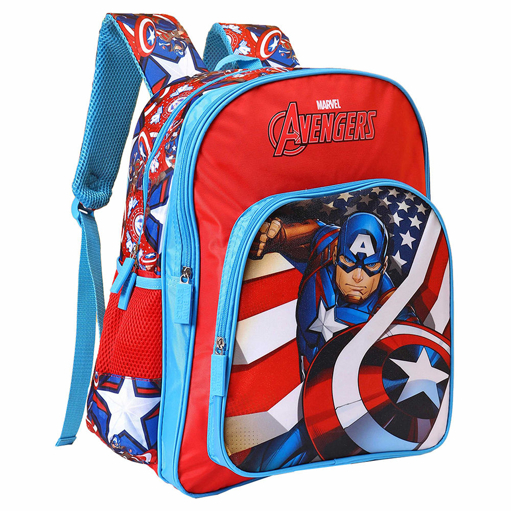 Buy ADSON 4D Hard Shell Captain America Travel School Bag|Backpack for  Girls & Boys Large 16 Inches Casual Day Pack Cartoon Bookbag Rucksack Water  Resistance (Captain America Red & Blue) at Amazon.in